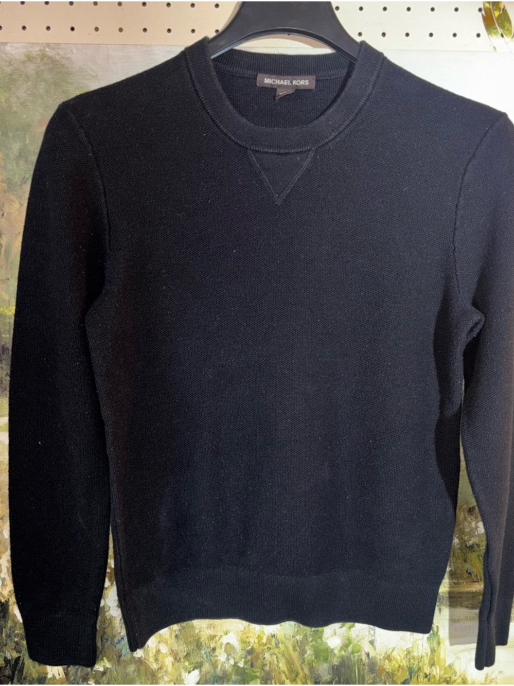 Michael Kors Men's Black Crewneck Knit Sweater